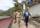 "Officers and their team returning after inspecting the polling booth."