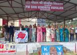 School staff took an oath during the voter awareness campaign.